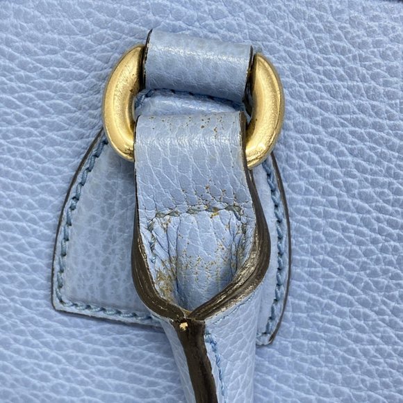 Gucci Interlocking G Handbag 449651 Leather Blue Champagne 2-Way Bag for Women - Picture 8 of 14